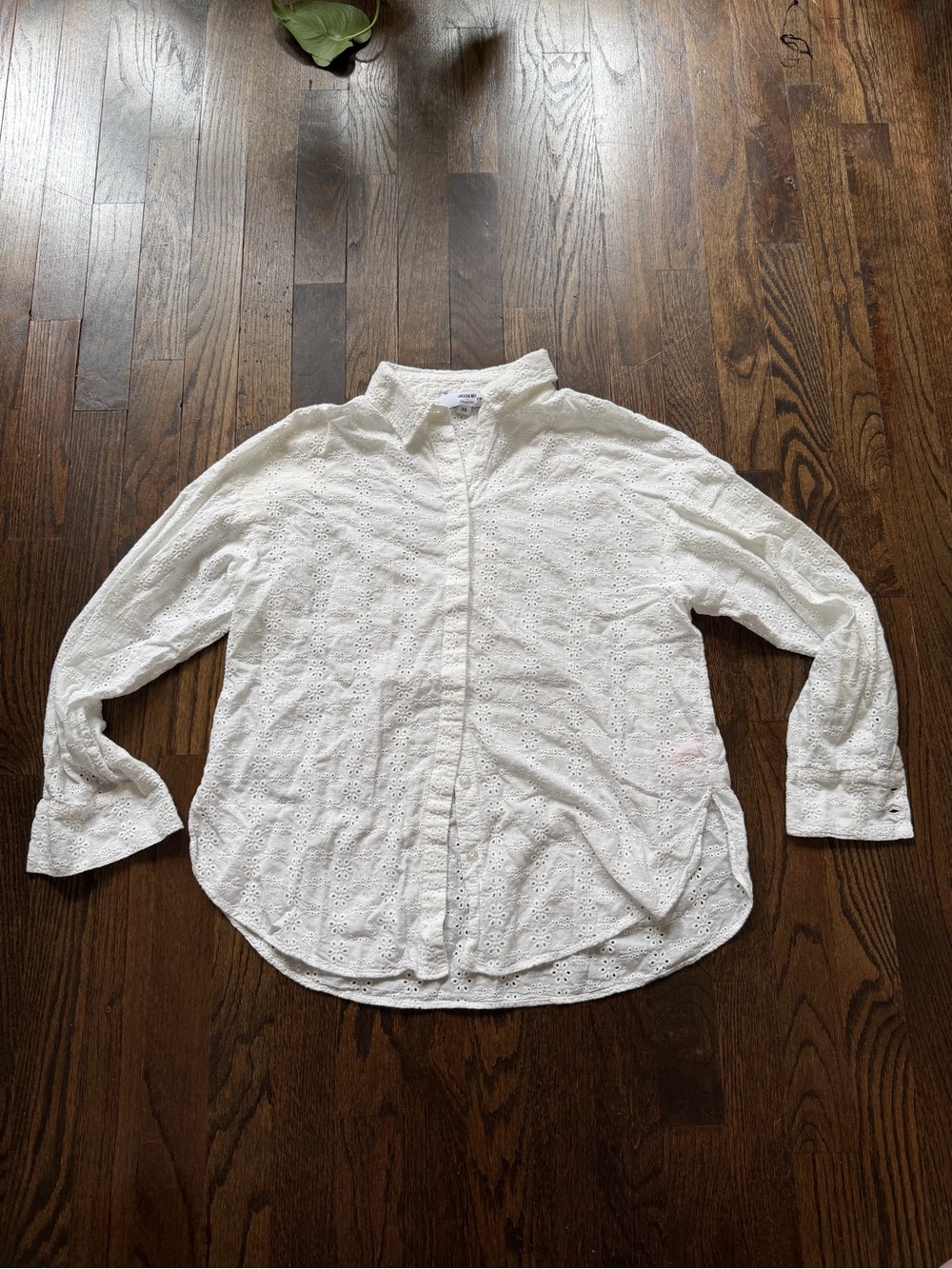 Jason Wu White Eyelet Button-Down Shirt